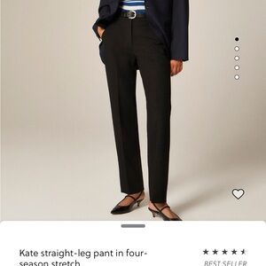 NWT black Kate Straight leg four season stretch pants